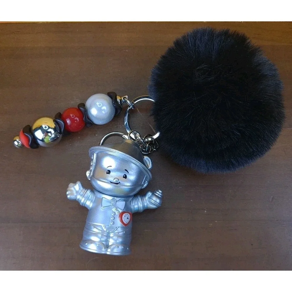 New Fisher Price Little People Wizard Of‎ Oz Tin Man Handmade Keychain Backpack